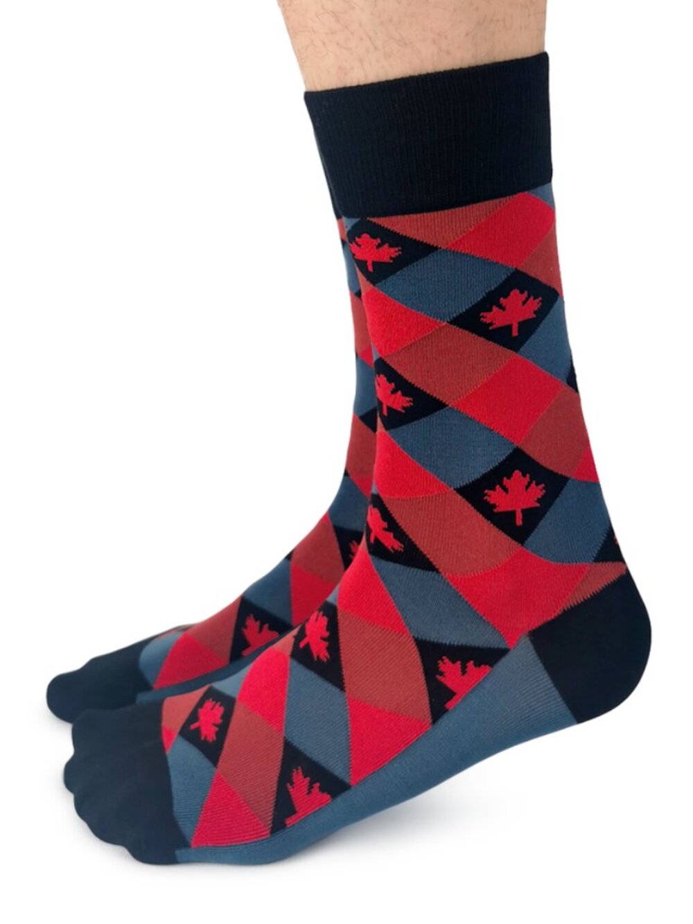 Men's Uptown Sox Socks NWT - Canadian Maple Plaid Socks